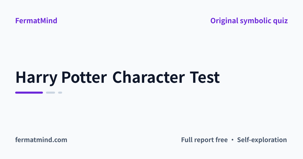 Harry Potter Character Test: Free Quiz & All 7 Results | FermatMind