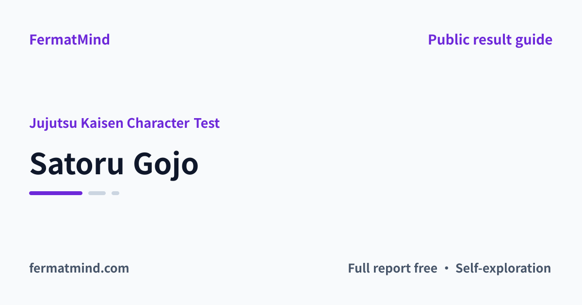 Satoru Gojo Test Result: Open another way to see the task | Jujutsu ...